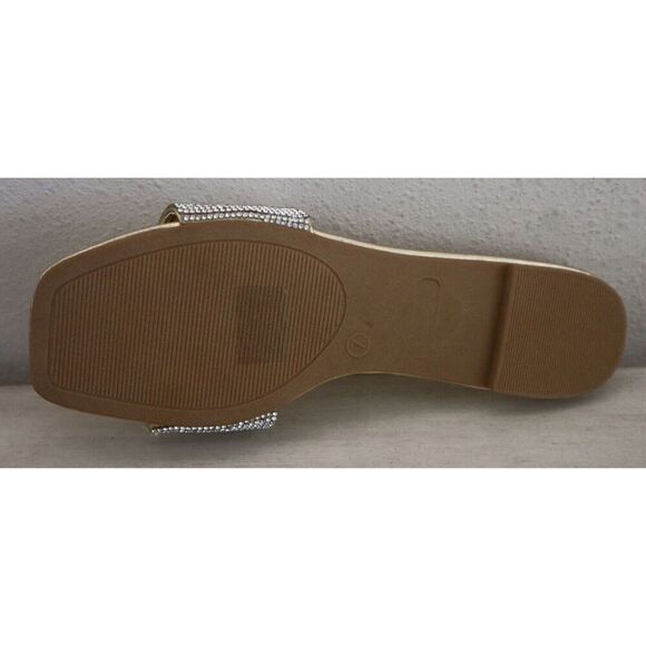 Journee Collection 007226 Women's Sz 7 Gold Embellished Grayce Slide Sandals - Picture 11 of 13